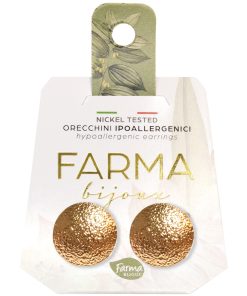 Farma Bijoux Gold Plated Botton Earrings 15mm