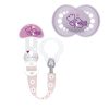 MAM Set 319SG Original Pacifier (6-16m) & Clip it! Lila