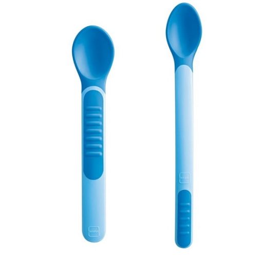 Mam Heat Sensitive Spoons & Cover 513SB Blue 6+ Months 2pcs