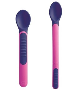 Mam Heat Sensitive Spoons & Cover 513SG Pink 6+ Months 2pcs