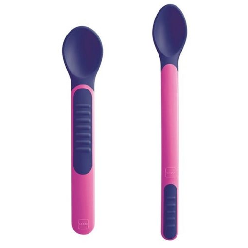 Mam Heat Sensitive Spoons & Cover 513SG Pink 6+ Months 2pcs