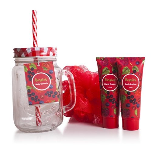 Pokhara Bath Set Crystal Jar – Berries