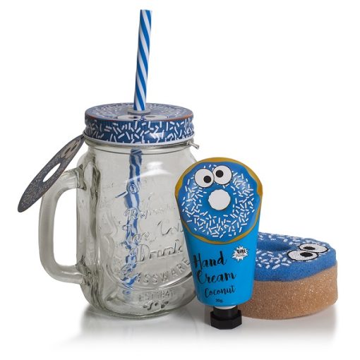 Pokhara Bath Set Crystal Jar – Donut Coconut