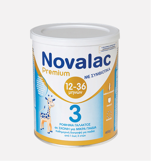 Novalac Premium 3 - Leche en polvo de Continuación 1-3 Años. Contribuye al  normal desarrollo cognitivo y de los huesos del bebé. Fórmula Elaborada con  Pediatras rica en Calcio, Yodo y Vit