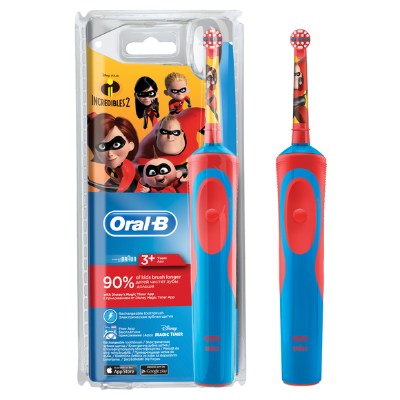 nog een keer vals Beter Oral-B Stages Power Kids Incredibles 2 Electric Rechargeable Toothbrush  (3Y+) | Foto Pharmacy