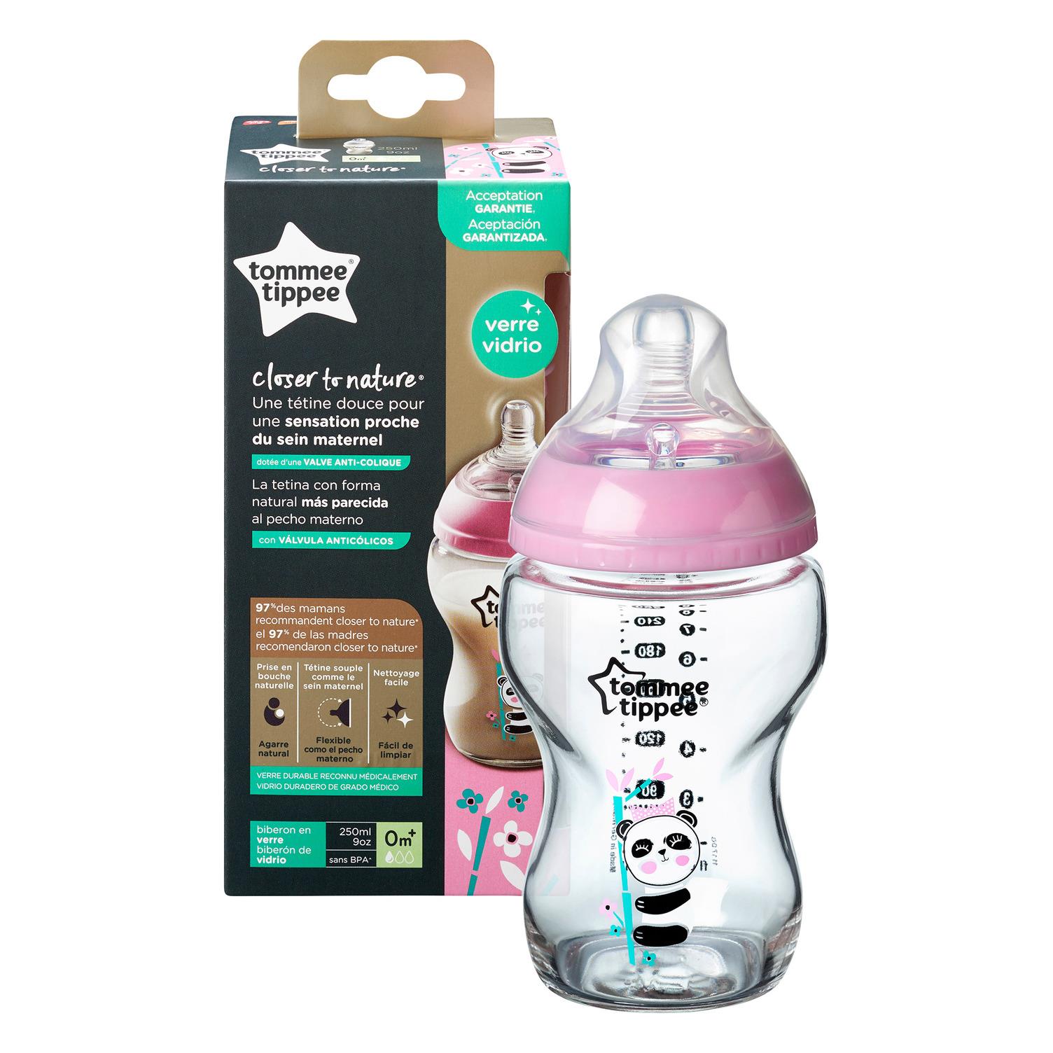 Tommee Tippee Closer to Nature Glass Baby Bottles 250ml 0+