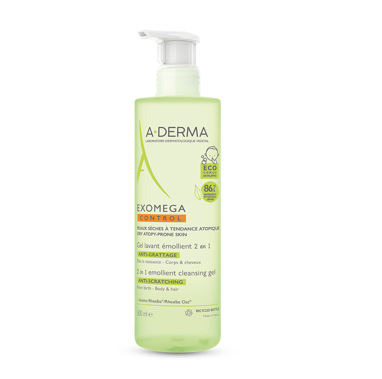A-Derma Exomega Control 2in1 Emollient Cleansing Gel 500ml