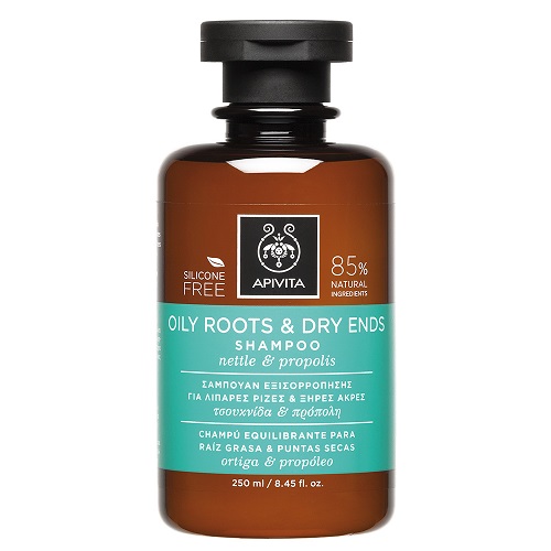 Apivita Oily Roots & Dry Ends Shampoo with Nettle & Propolis 250ml