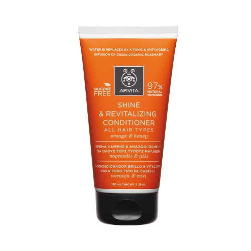 Apivita Shine and Revitalizing Conditioner for All Hair Types with Orange & Honey 150ml