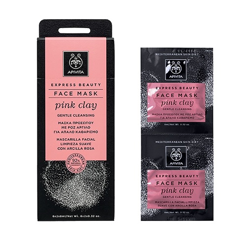 Apivita Express Beauty Face Mask with Pink Clay 2x8ml