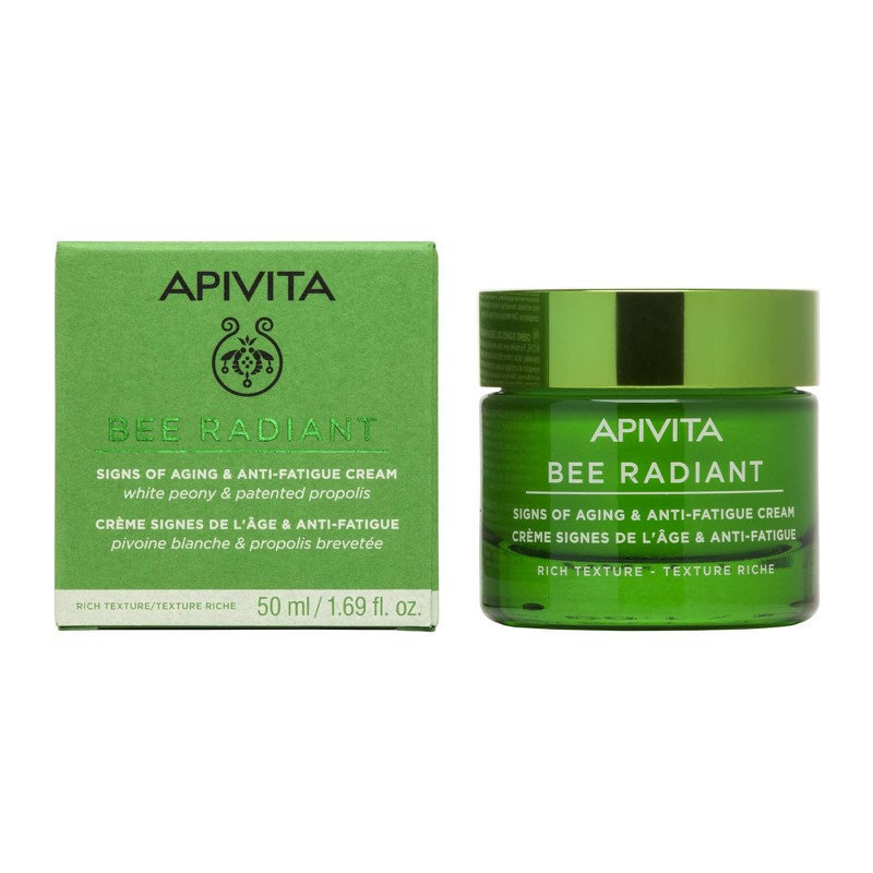 Apivita Bee Radiant Signs of Aging & Anti-Fatigue Cream - Rich Texture 50ml