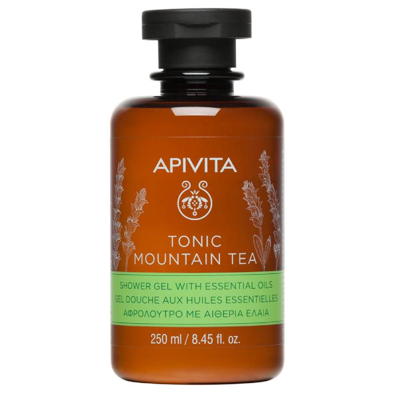 Apivita Tonic Mountain Tea Shower Gel with Essential Oils 250ml