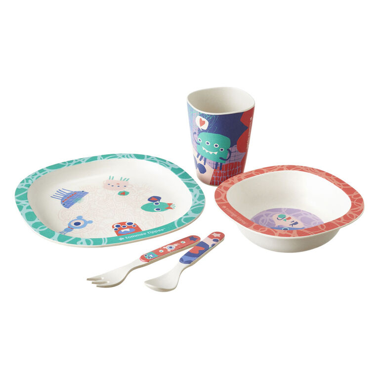5 Pièces Bambou Dinner Set Tommee Tippee Chompers 18m+ 